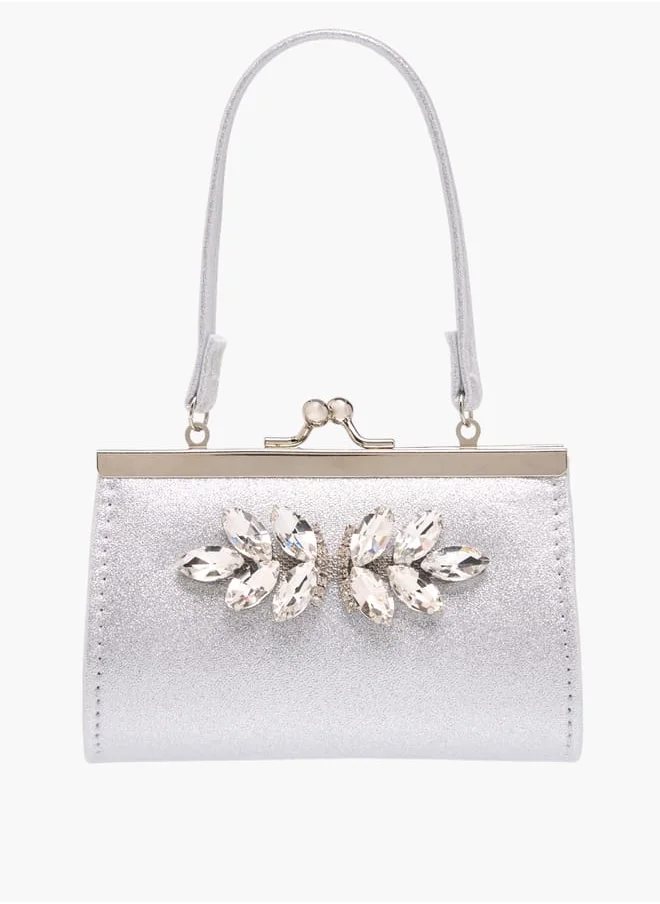Flora Bella By Shoexpress Girls Embellished Handbag With With Kiss Lock Closure Ramadan Collection