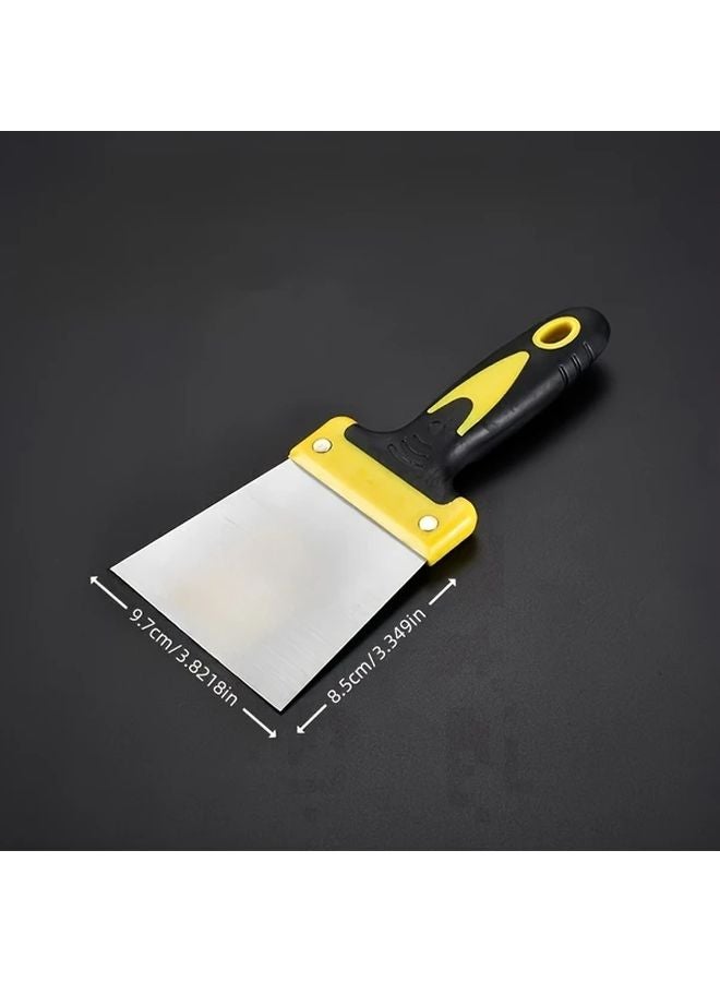 Small Metal Paint Scraper with Ergonomic Plastic Handle Ideal for Cleaning Walls Edges No Electricity Needed - Image 1