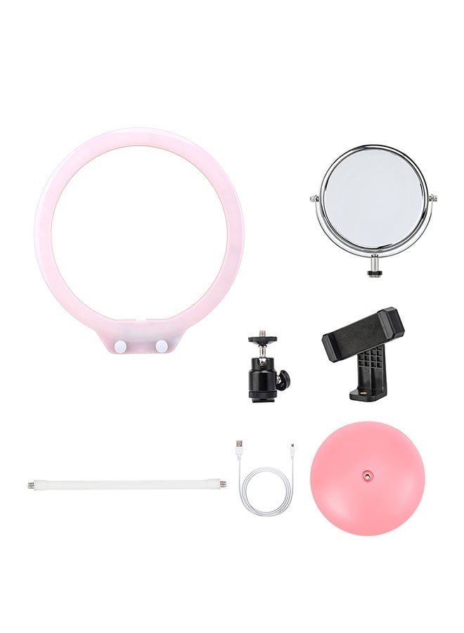 NIBEMINENT Portable 128 LED Ring Light ZM128 Pink - Image 1