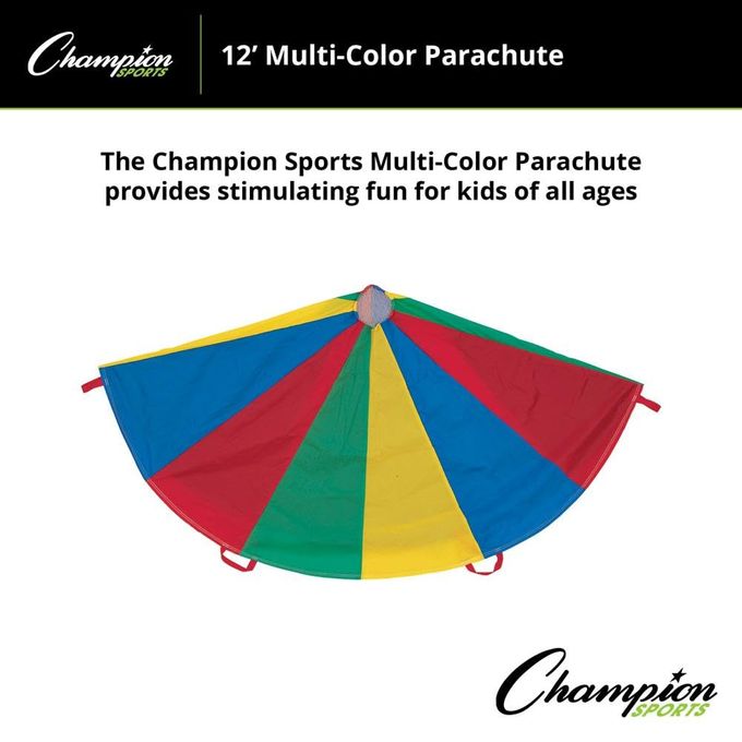 Champion Sports Multi-Colored Parachute, 12-Foot Diameter (NP12) - Image 2