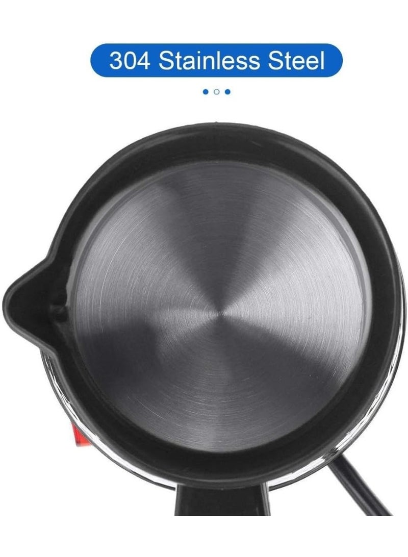 ماكينة قهوة تركية كهربائية 600 مل – إبريق قهوة محمول من الستانلس ستيل وABS، تسخين سريع، مقبض قابل للإزالة ومضاد للحرق، توزع الحرارة بشكل متساوي – مثالية للقهوة التركية، اليونانية، العربية، الشاي والمشروبات الساخنة، ماكينة قهوة تركية، إبريق قهوة كهربائي، ماكينة قهوة عربية، ماكينة قهوة ستانلس ستيل، صانعة قهوة صغيرة، إبريق شاي، إبريق كهربائي، مدفئ قهوة، إبريق قهوة محمول، ماكينة قهوة مضادة للحرق، إبريق 600 مل، ماكينة قهوة تركية صغيرة - Image 5