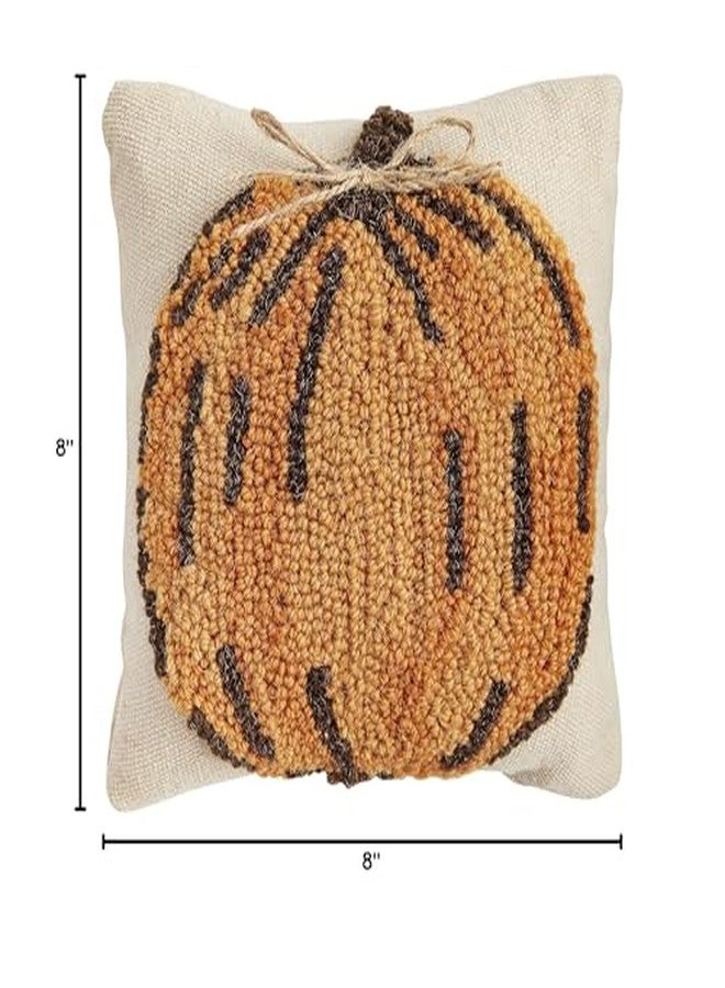 Mud Pie, Pumpkin, Mu dPie Fall Mini Hooked Pillow, 8" x 8", 1 Count (Pack of 1) - Image 5