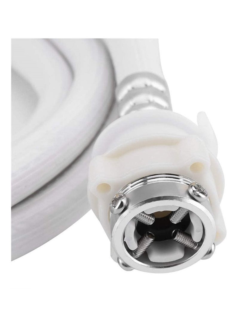 SYOSI Washing Machine Hose Connector Automatic Washing Machine Inlet Hose Extension Tube 2m White  - Image 4