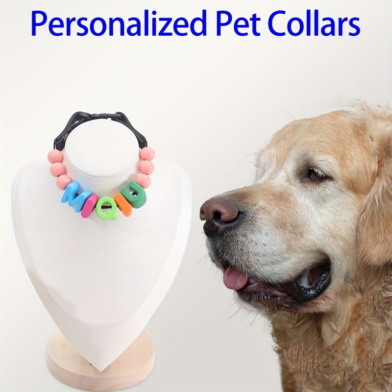 High Elastic Anti Choking Pet Collar With Orange Acrylic Dog Tag Necklace Personalized Engraving Customization For Small Medium And Large Dogs Pet Safety First Choice - Image 1