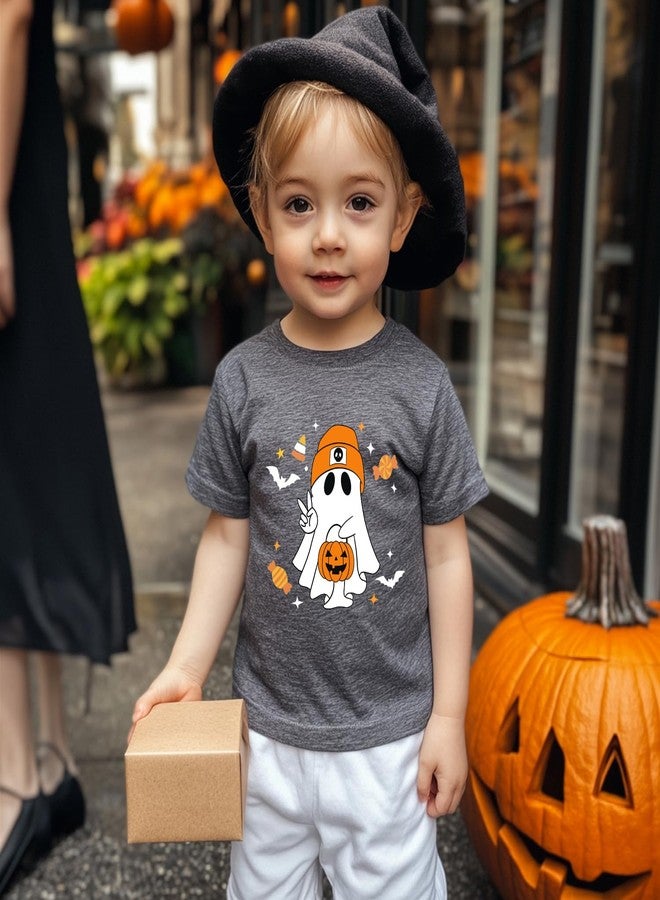 Geoyune Boys Halloween Shirt Cute Ghost Graphic Tshirt Kids Girls Funny Halloween Tees Tops 7 Years - Image 4