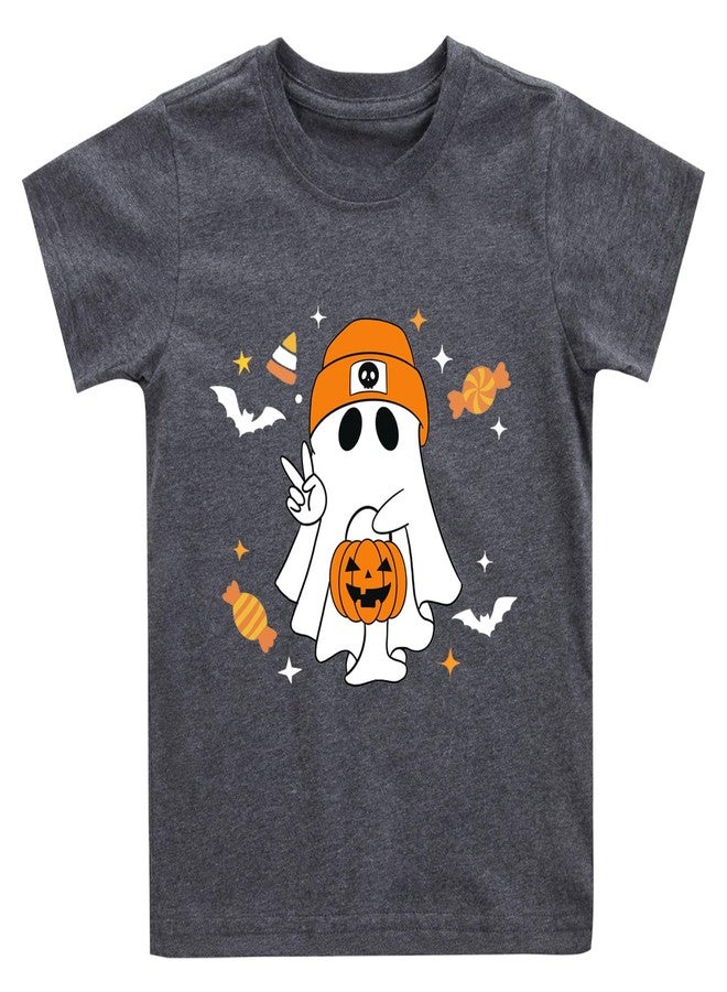 Geoyune Boys Halloween Shirt Cute Ghost Graphic Tshirt Kids Girls Funny Halloween Tees Tops 7 Years - Image 1