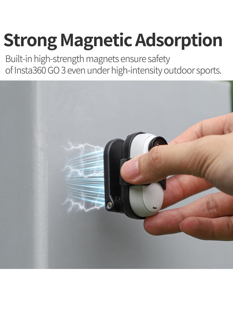 حامل رقبة مغناطيسي لكاميرا Insta360 Go 3 - ملحق تصوير فيديو وتصوير سيلفي بدون استخدام اليدين مع حزام رباط - Image 2