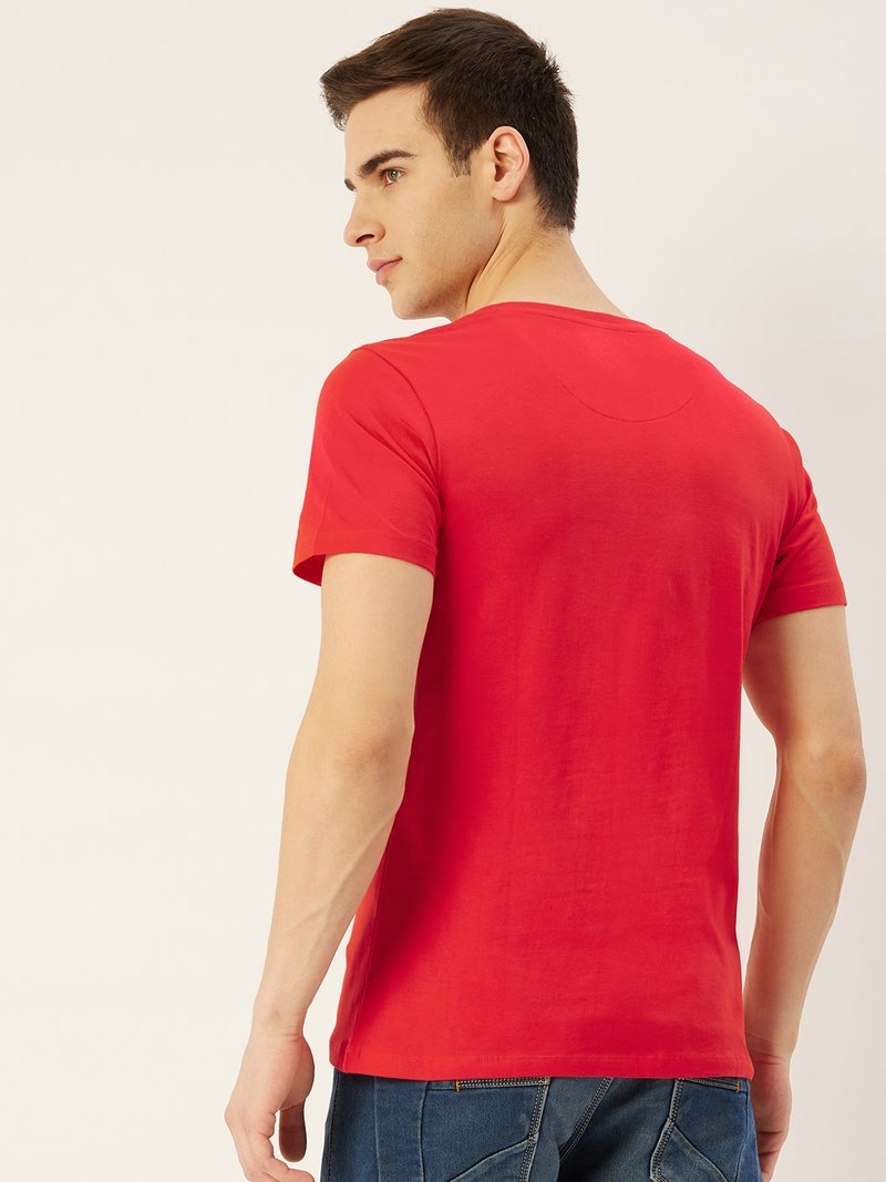 amswan PREMIUM COTTON LYCRA HENLEY HALF SLEEVE CREW NECK T-SHIRTS - Image 4