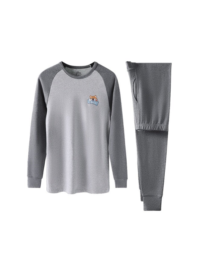 Me Feeling Men's Thermal Underwear Pure Cotton 10a Antibacterial Mite-resistant Thin Autumn Set For Teenagers High School Students