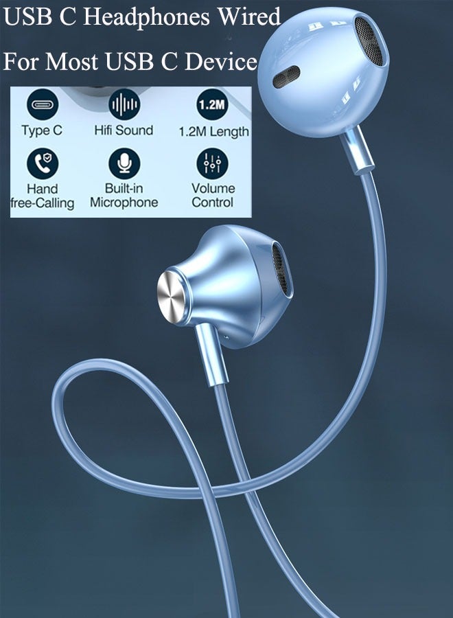 سماعة أذن داخلية سلكية ستيريو مزودة بمنفذ  تناسب جميع الأجهزة Type-C - Image 2