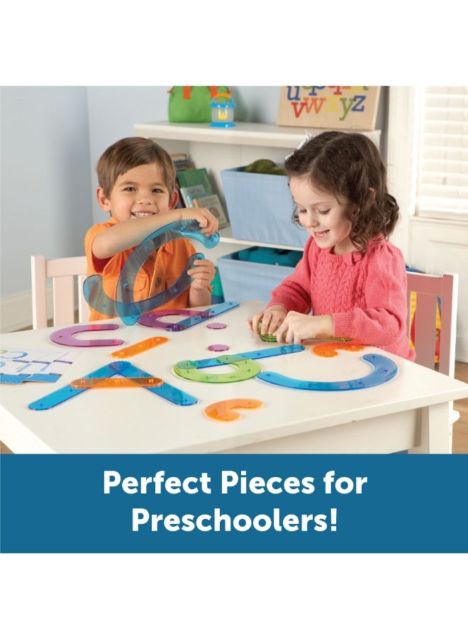 Learning Resources Letter Construction Activity Set, Hands-On Letter Formation & Recognition Tool For Early Learners, Includes 60 Pieces & Activity Cards - Image 2