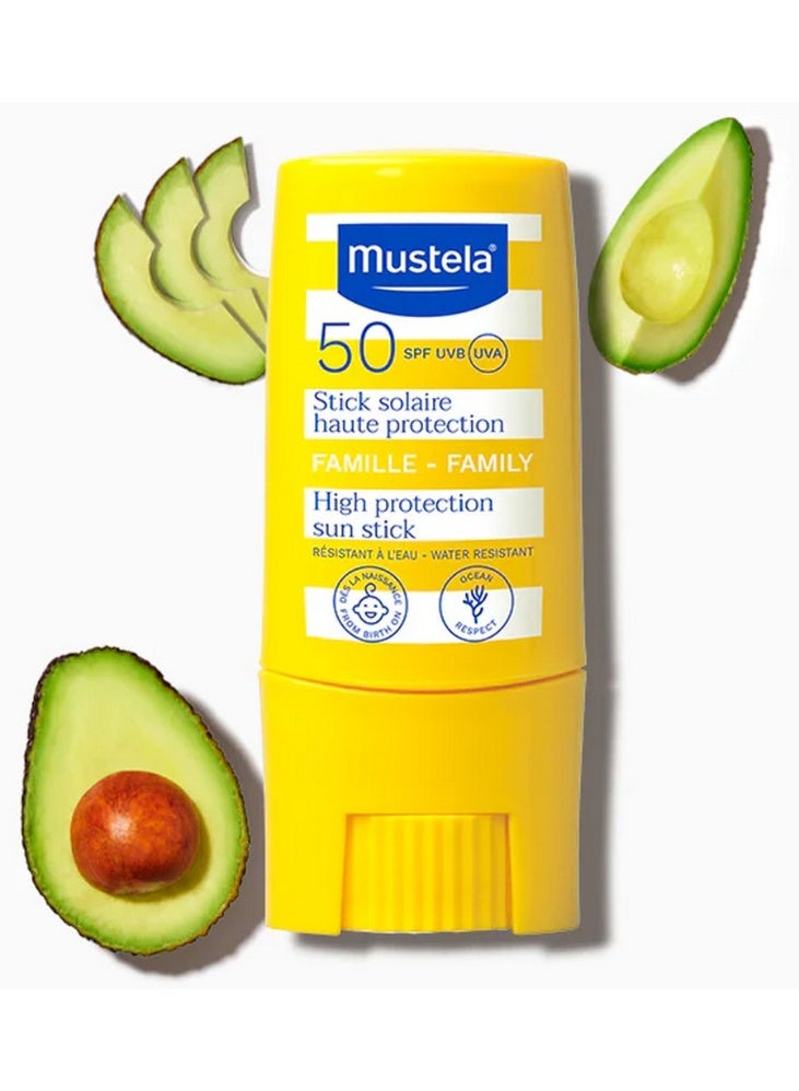 Mustela High Protection Spf50 Sun Stick Family 9 ML - Image 1