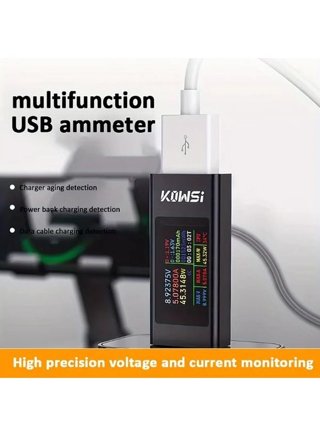 KWS MX23 مقياس الطاقة USB الرقمي مقياس التيار الكهربائي مقياس الجهد 4-30 فولت 0-12 أمبير تيار مستمر مراقب الشحن - Image 5