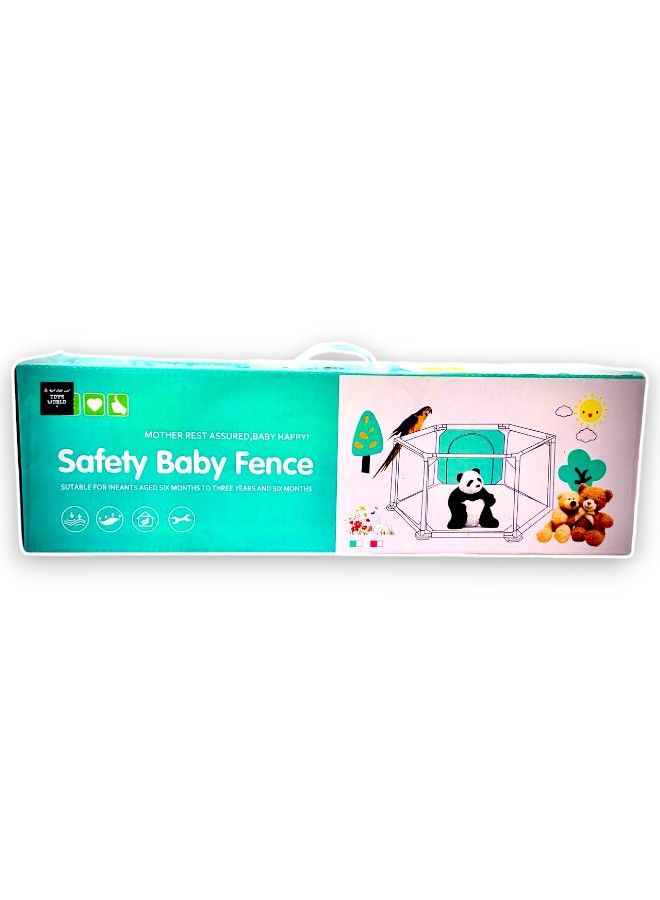 سياج أمان ومكان لعب للأطفال باللون الأحمر - سهل التخزين - Image 5