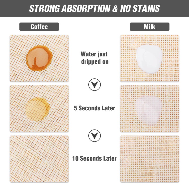 DK177 Coffee Mat Coffee Bar Mat Hide Stain Absorbent Drying Mat with Waterproof Rubber Backing Fit Under Coffee Maker Coffee Machine Coffee Pot Espresso Machine Coffee Bar Accessories - Image 2