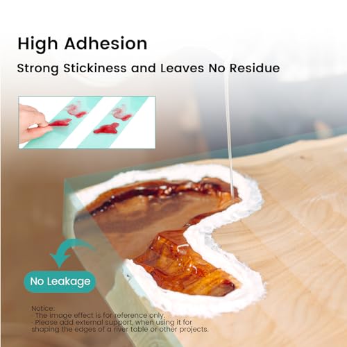 Resiners Resin Tape for Epoxy Resin Molding - 2IN W x 120FT L - Thermal Adhesive Tape, High Temperature Resistance, Easy Peel-Off, Release Resin Tape for River Tables, Remove Residue, Green - Image 3