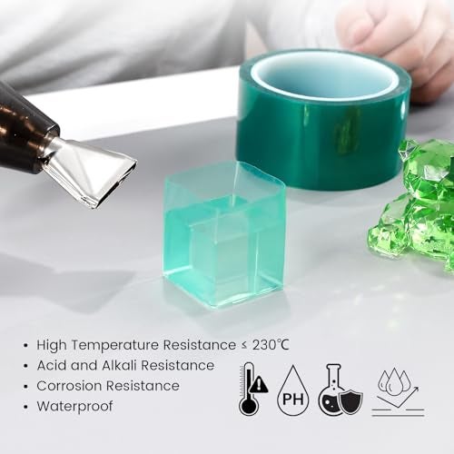 Resiners Resin Tape for Epoxy Resin Molding - 2IN W x 120FT L - Thermal Adhesive Tape, High Temperature Resistance, Easy Peel-Off, Release Resin Tape for River Tables, Remove Residue, Green - Image 5