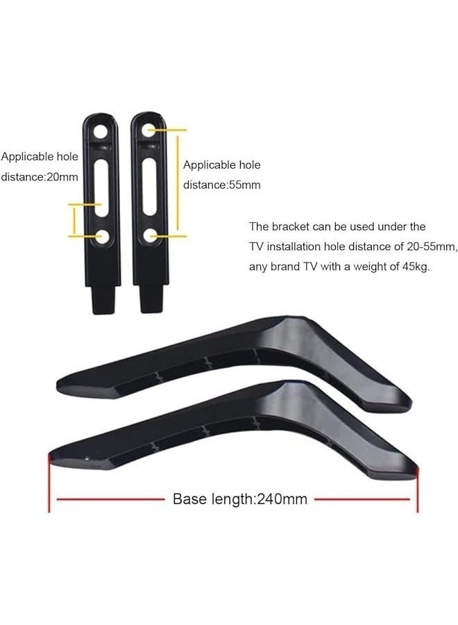 MIXDE Universal Tabletop TV Stand Base Legs for 32-65 LCD LED Plasma Flat Screens - Image 3