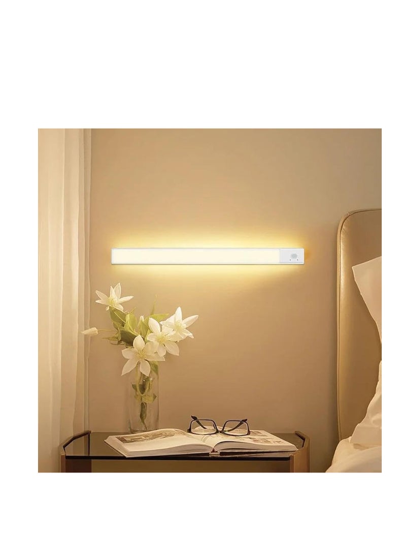 ماركة غير محددة مصباح LED ذكي يعمل بالحث، مصباح LED بمستشعر حركة، مصباح خزانة قابل لاعادة الشحن، ضوء مستشعر حركة للحمام والممر والسلالم(50 سم)  - Image 1
