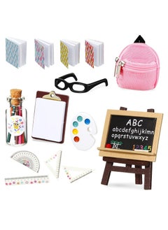 Doll School Supplies Mini Supplies, Backpack Glasses Blackboard Miniature Books Palette Paper Clipboard Pencil Rulers Accessories ( 8 Pieces ) - pzsku/Z54BD615632B5401655CEZ/45/_/1704698515/2b30016a-8a7e-4f92-85a2-162c64656491