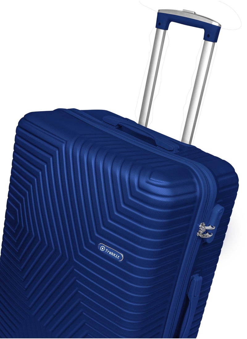 TRAVEL WAY - TrekKit Lightweight Luggage Trolley Set of 2 Bag - 2 Sizes Hardshell Suitcase Spinner Luggage for Travel | ABS Luggage with 4 Spinner Wheels (Admiral Blue, Set of 2) - Image 1