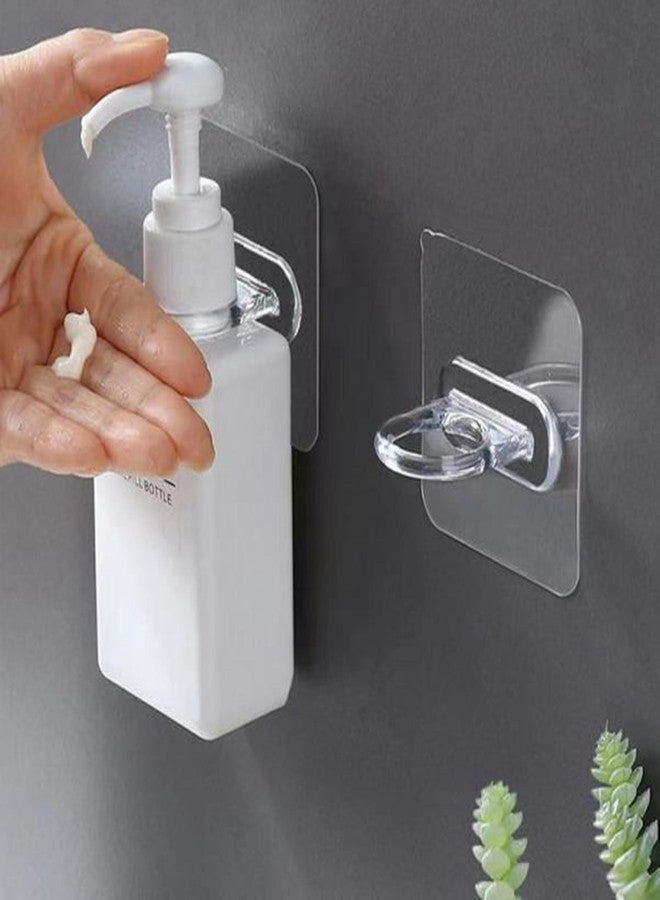 Concepta Round Stecker Hook Multi Functional Transparent Heavy Plastic Adhesive Wall Magic Hook Sticker Cabinet Bathroom Storage Round Sticker for Kitchen, Home, Bathroom (Pack of 15 PIS) - Image 3
