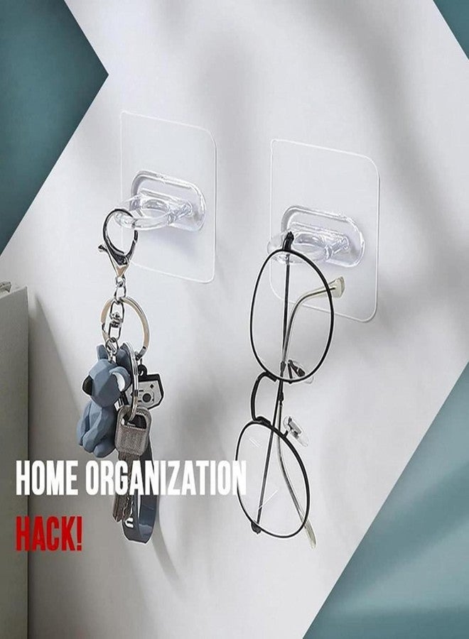 Concepta Round Stecker Hook Multi Functional Transparent Heavy Plastic Adhesive Wall Magic Hook Sticker Cabinet Bathroom Storage Round Sticker for Kitchen, Home, Bathroom (Pack of 15 PIS) - Image 4