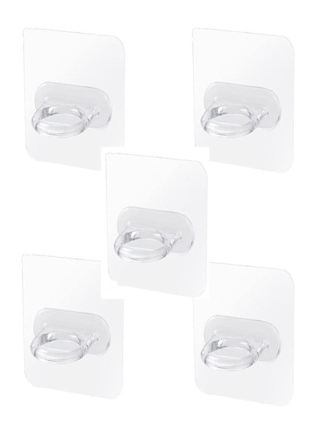 Concepta Round Stecker Hook Multi Functional Transparent Heavy Plastic Adhesive Wall Magic Hook Sticker Cabinet Bathroom Storage Round Sticker for Kitchen, Home, Bathroom (Pack of 15 PIS) - Image 1