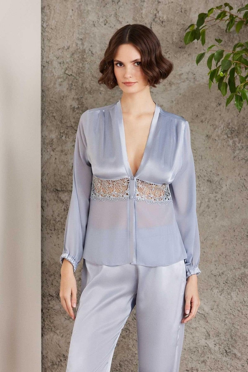 pierre cardin 6005 Women's Mist Bridal Dowry Set 6 Piece Satin Set  - Image 2