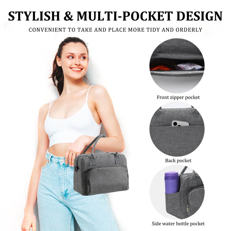 MEXS Insulated Lunch Bag for Women Men Large Reusable Lunch Box Adult Leakproof Portable Cooler Tote Bags for Work Picnic - Image 3