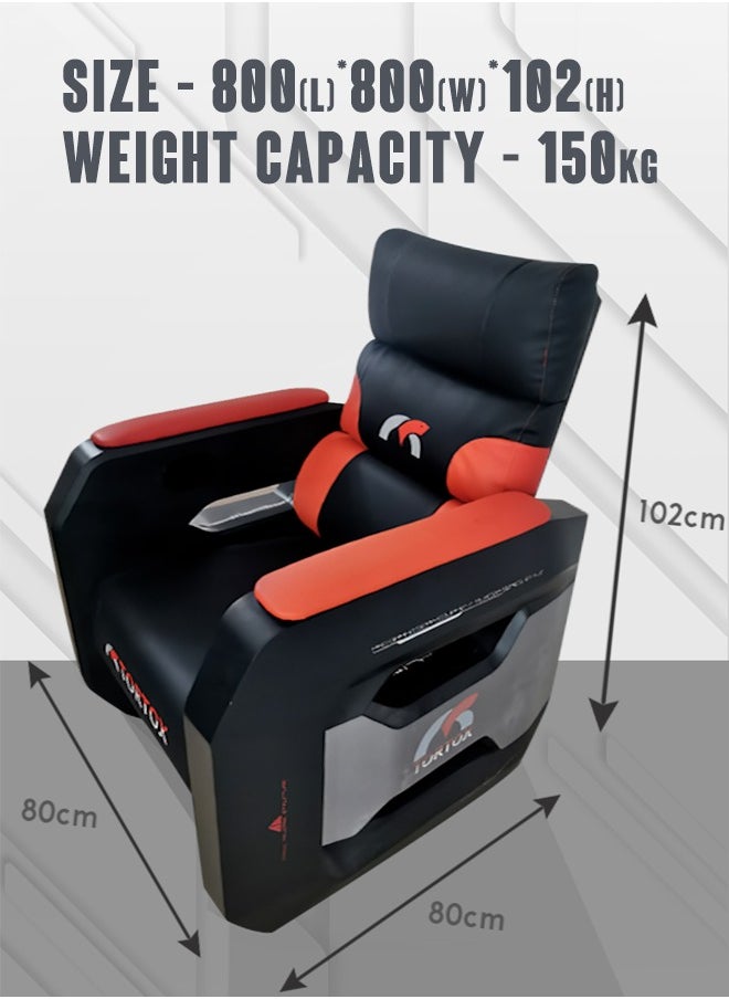 Tortox - TORTOX GS300 Gaming Sofa with Movable Scroll Casters , 135° Recliner System, Breathable PVC Leather, Comfortable Cushion, Adjustable Back Rest, 150Kg Capacity, Metal Frame - Image 1