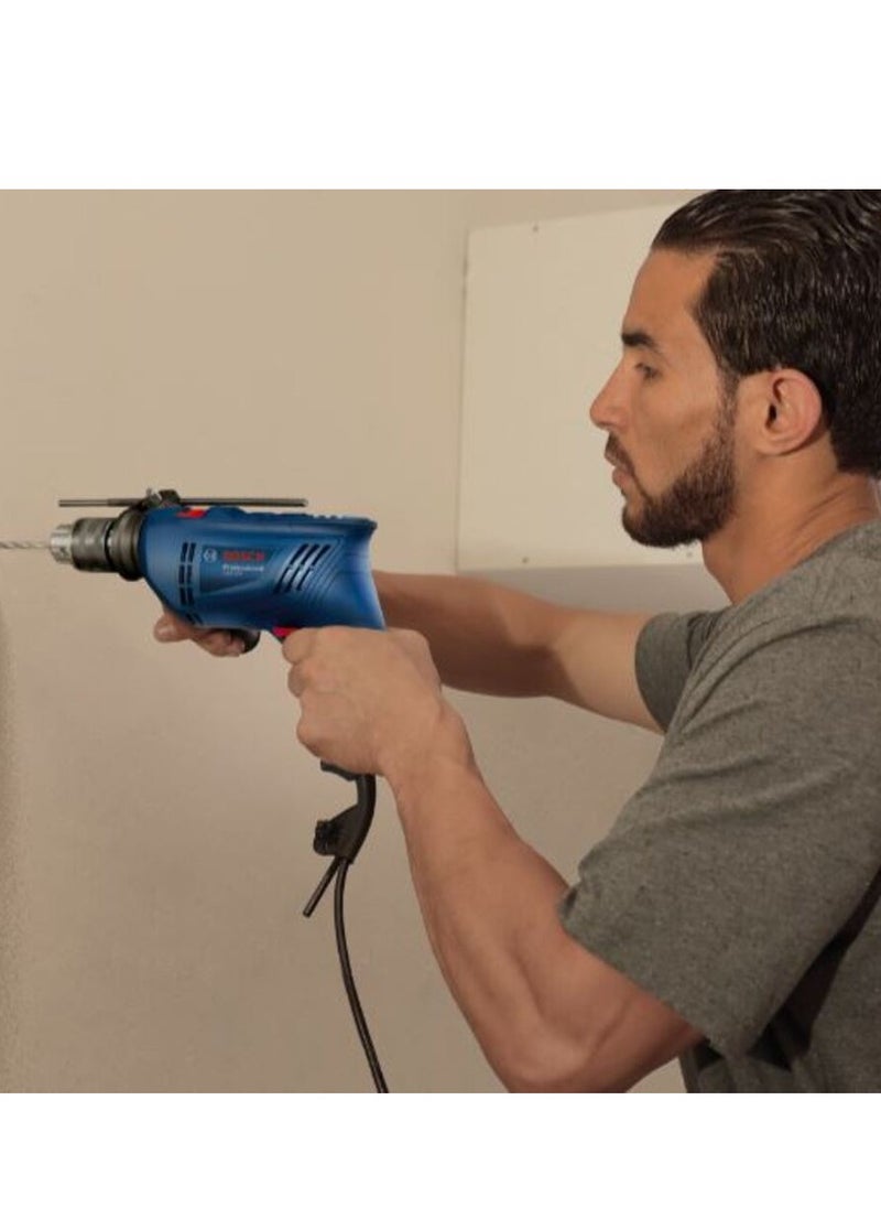 BOSCH - Bosch GSB 570 drilling drill with hammer feature with a metal head for drilling walls, iron and wood 570 W - Image 1
