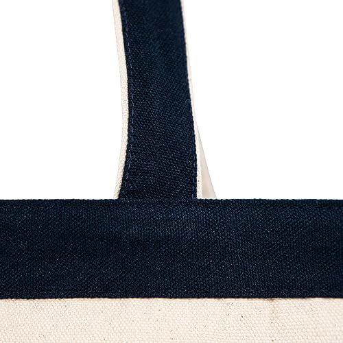 Jay Franco The Summer I Turned Pretty Whale of a Tale Cousins Beach Tote Bag - Canvas Shoulder Handbag Measures 16 x 14 inches Double Straps, Navy - Image 4