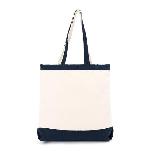 Jay Franco The Summer I Turned Pretty Whale of a Tale Cousins Beach Tote Bag - Canvas Shoulder Handbag Measures 16 x 14 inches Double Straps, Navy - Image 3