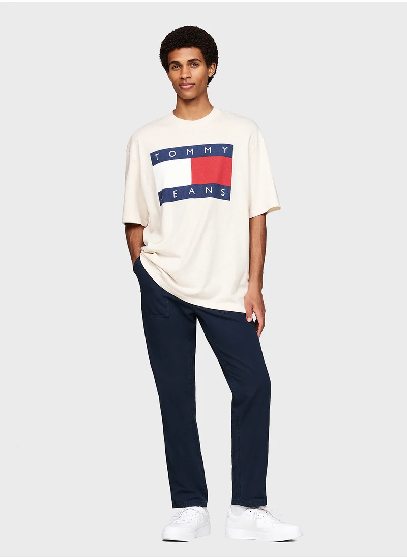 TOMMY JEANS Logo Printed Crew neck short Sleeve T-shirt