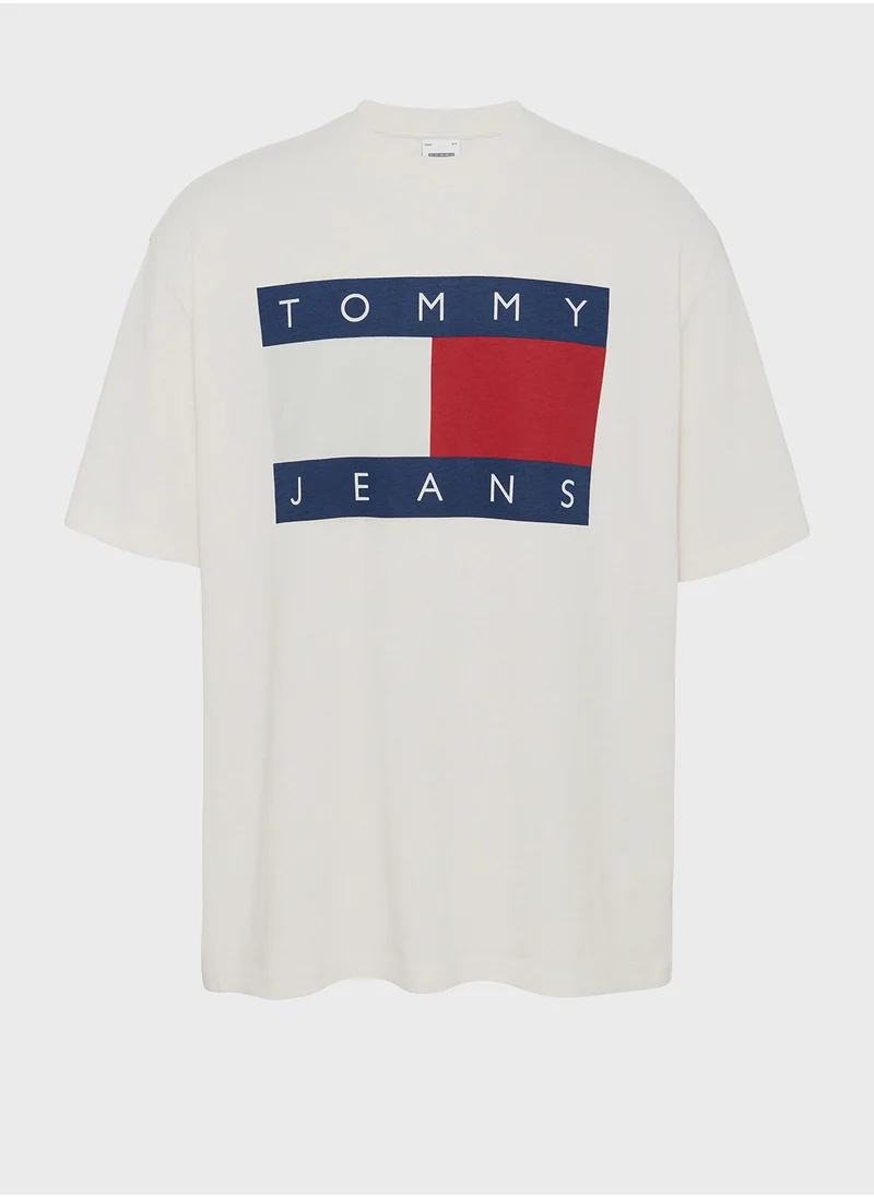 TOMMY JEANS Logo Printed Crew neck short Sleeve T-shirt