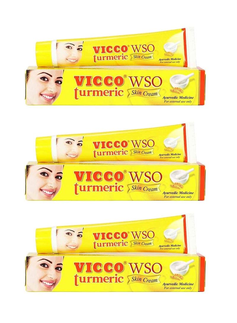 VICCO 3-Piece Turmeric WSO Ayurvedic Skin Cream 60g
