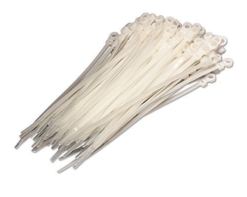 NavePoint 8 Inch Mount Head Screw Cable Wire Zip Tie 50 lbs Natural White 100 Pack Lot Pcs - Image 3
