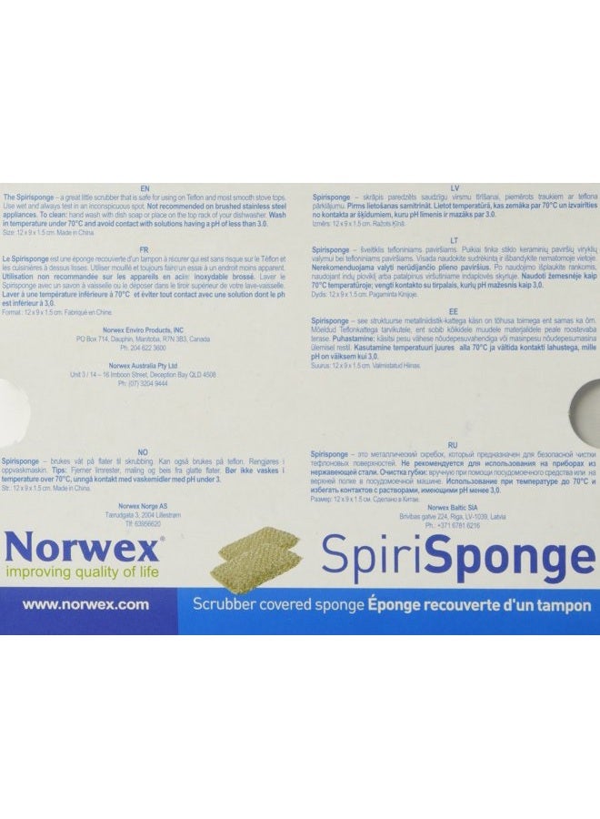 Norwex Spirisponge Scrubber Sponge (2 per pack) - Image 2