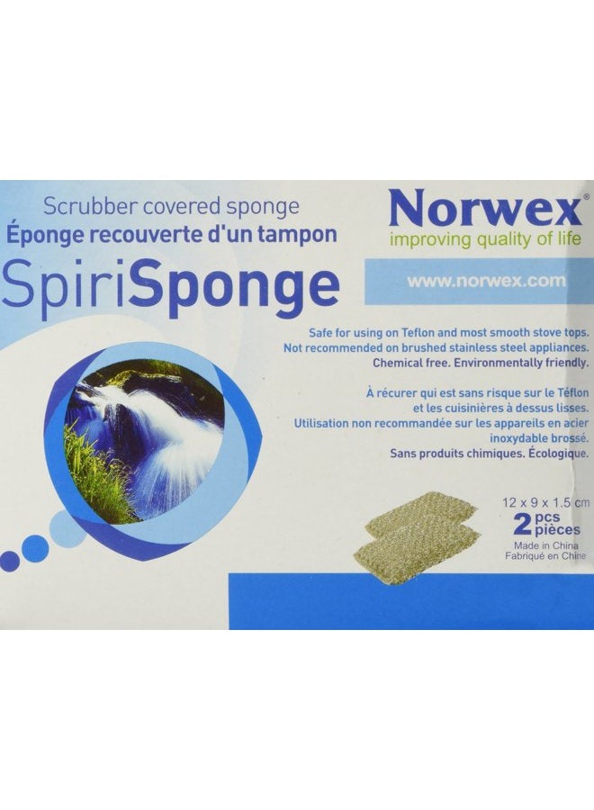 Norwex Spirisponge Scrubber Sponge (2 per pack) - Image 1