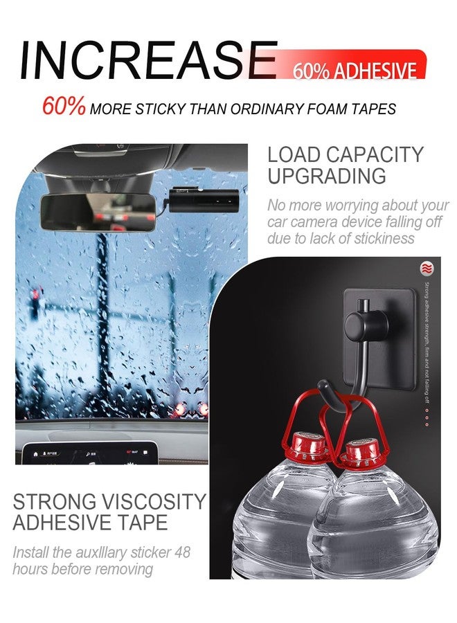 YKT Dash Cam Adhesive Pad Replacement, 6 PCS Round Square Double Sided Sticky Pads for Car Dashboard Windshield Camera GPS Holder, Upgrade Grey Tapes 60% More Sticky Than Ordinary Foam Tapes - Image 2