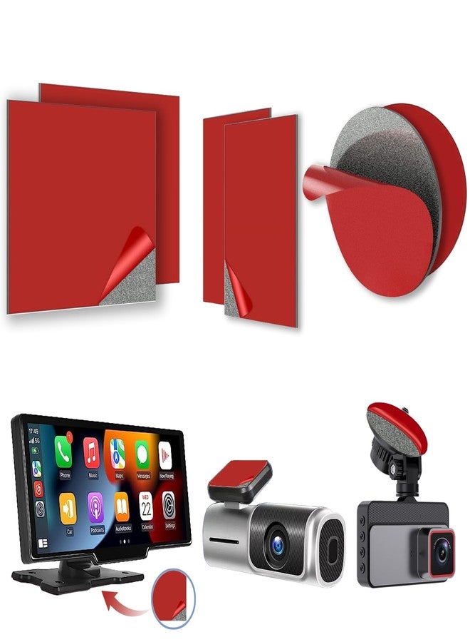 YKT Dash Cam Adhesive Pad Replacement, 6 PCS Round Square Double Sided Sticky Pads for Car Dashboard Windshield Camera GPS Holder, Upgrade Grey Tapes 60% More Sticky Than Ordinary Foam Tapes - Image 1