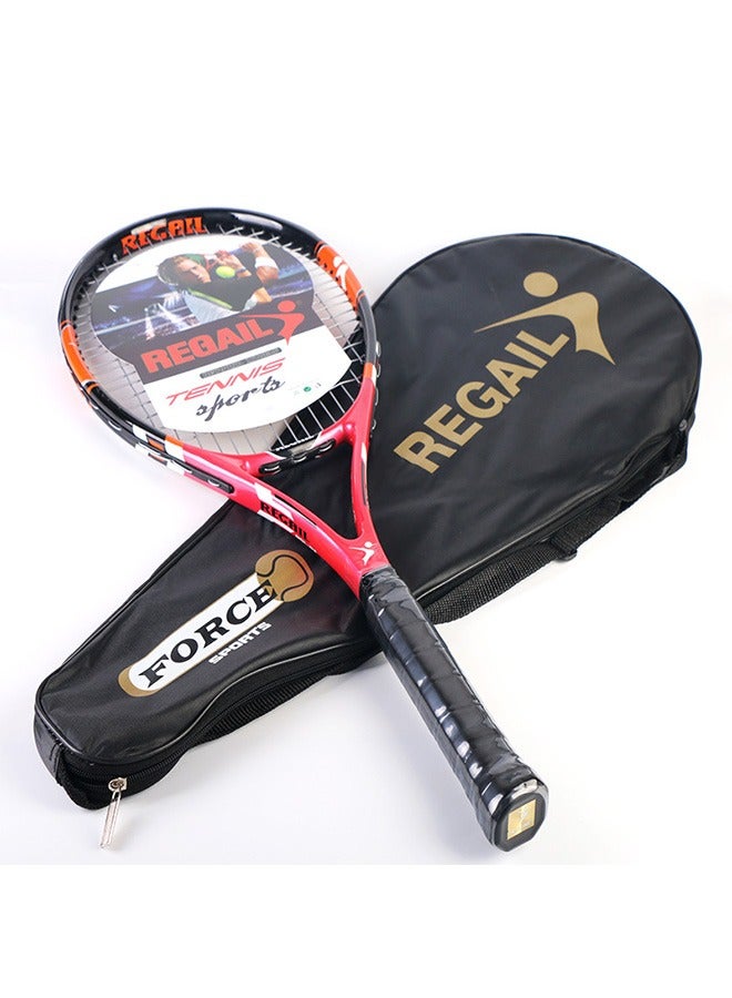 REGAIL carbon composite one-piece tennis racket, ultra-light training and competition tennis racket for men and women in college - Image 1
