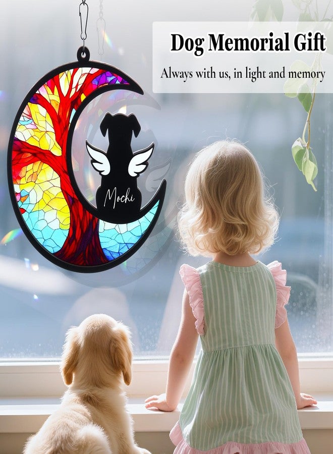 DearKeeps Dog Memorial Gifts - Memorial Suncatcher Set with Acrylic & Crystal Suncatchers, Pet Loss Sympathy Gift (Angel Dog) - Image 3