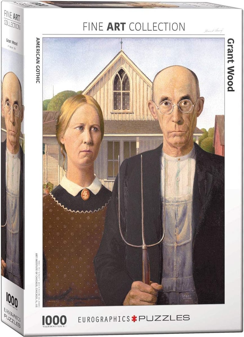 EuroGraphics American Gothic by Grant Wood 1000Piece Puzzle - Image 1