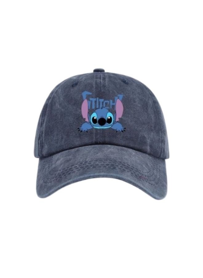 Disney Stitch Denim Cap – Adjustable Cartoon Baseball Hat for Kids & Adults