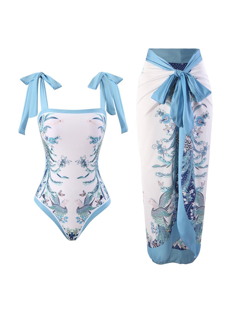 general Women's 2-Piece Swimsuit Chiffon Skirt Style Swimsuit Fashionable Swimsuit Birthday Gift Swimsuit Party Best Gift - Image 1