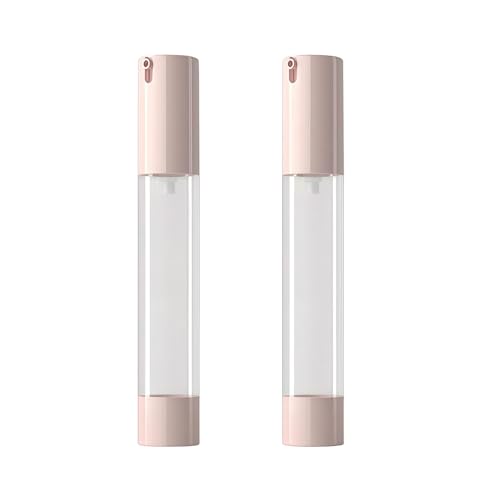 Natuworld 2 Pcs 30ml / 1oz Clear Airless Pump Bottles, Vacuum Press Lotion Dispensers, Portable Travel Empty Storage Containers for Foundation Lotion Serum Skin Care Liquids - Image 1