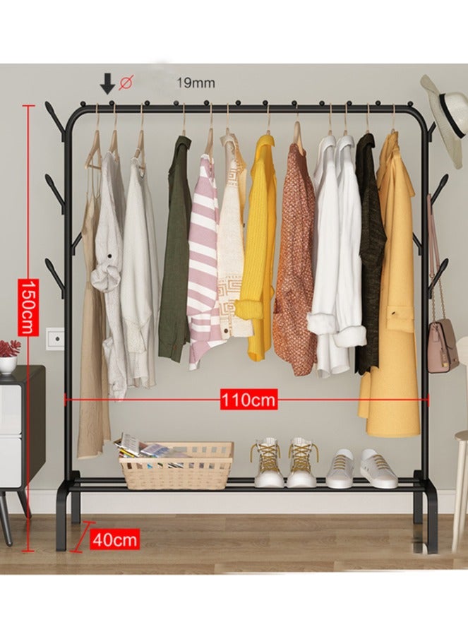 HOMESTAR Floor Standing Cloth Rack Clothes Hanger Garment Metal Rail - Image 2