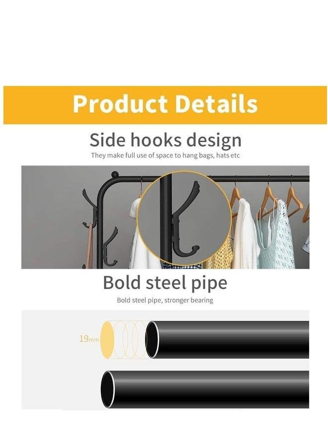 HOMESTAR Floor Standing Cloth Rack Clothes Hanger Garment Metal Rail - Image 3